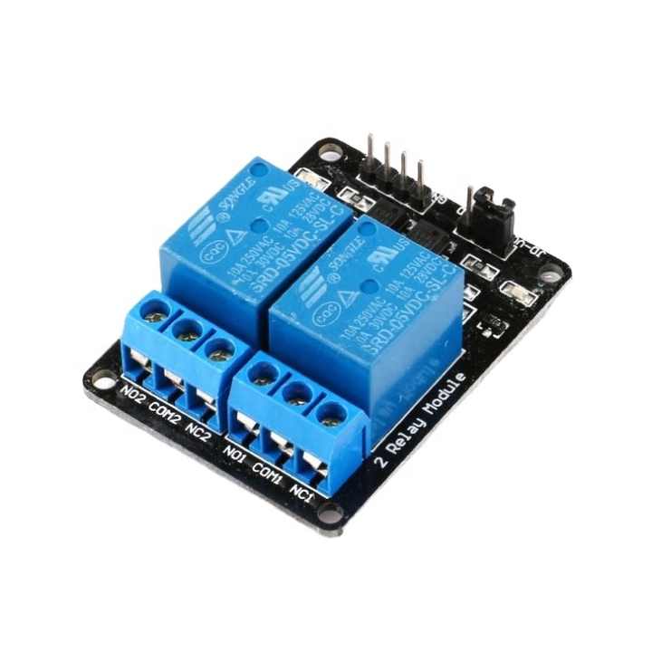 2-Channel Relay Module 5V 2-Way Relay Expansion Board with Optocoupler ...