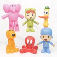 7 Pcs/set Pocoyo Mini Figures Toys Model Ornaments Tabletop Decoration For  Kids Gifts