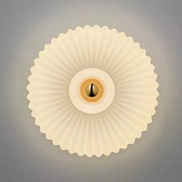 Applique murale romantique française avec abat-jour en verre cristal couleur cognac, éclairage mural moderne pour hôtels, chambres, couloirs, escaliers, balcons