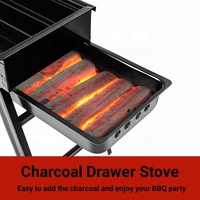 Nouveau Design européen Barbecue au gaz barbecue multifonction Barbecue de jardin Portable poignées en bois pour l'extérieur gril de barbecue en papier jetable
