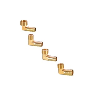 4-Point External Thread Pagoda Elbow Nozzle 90 Right Angle Copper Connector Green Head 1/2/3/6-Point Copper <b>Adapters</b> <b>Connectors</b> - Product Image 1