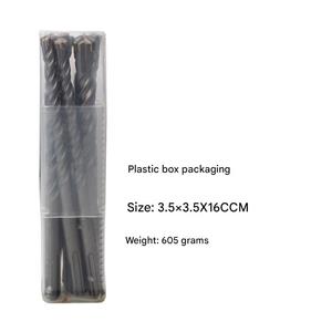 مجموعة من 9 قطع لقم حفر مطرقة، بساق دائرية، بفتحتين وخدتين، لقمة حفر تأثيرية من السبائك للخرسانة والجدران، SDS PLUS - Product Image 4