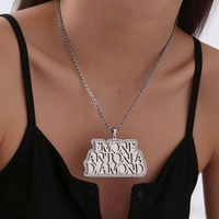 Collar con Colgante Personalizado de Acero Inoxidable con Zirconia, Estilo Hip-Hop, Regalo para el Día de San Valentín, Certificación CE