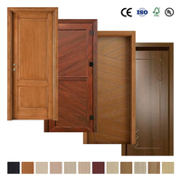 Portes intérieures coupe-feu en bois massif avec placage en noyer de style européen, finition de luxe, pour chambre d'hôtel
