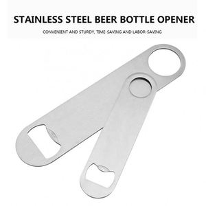 Lame de bar avec logo personnalisé, ouvre-bouteille de bière vierge en acier inoxydable et métal brossé/ - Product Image 2