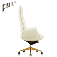 Fauteuil de bureau de direction en cuir de luxe haut de gamme FURICCO avec base en bois