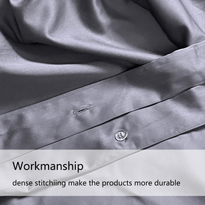 Ensemble de literie de mariage 4 pièces en viscose de bambou 100% tissée, moderne, écologique, 300 fils, couleur unie, toutes saisons, sur mesure de luxe - Product Image 4