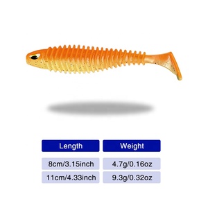 <span class=keywords><strong>Esche</strong></span> da pesca <span class=keywords><strong>in</strong></span> plastica morbida da 4.7g/9.3g di lacci da pesca <span class=keywords><strong>in</strong></span> <span class=keywords><strong>Silicone</strong></span> vermi - Product Image 2