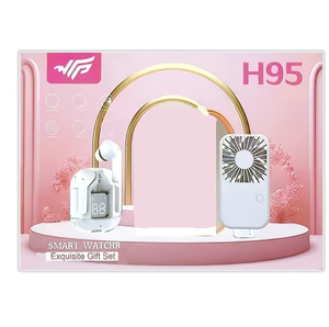 H95 4 dây đeo relgio reloj Montre connecte thông minh kết nối đồng hồ Smartwatch với Earbuds và Mini Fan - Product Image 2