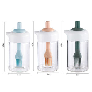 Новый распылитель масла в бутылках для приправы 2 в 1 бутылка для масла с силиконовой щеткой для приготовления барбекю выпечки - Product Image 3