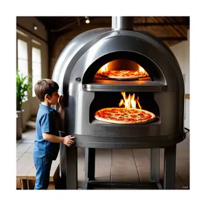 Kompor Master Mini Forni Per mesin pembuat kayu bakar Pizza Oven untuk dijual pembakar Gas pengganti