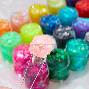 Scintillante olografico grosso Glitter a lunga durata Private Label Face Glitter Glow in Dark Body Glitter Gel - Product Image 3