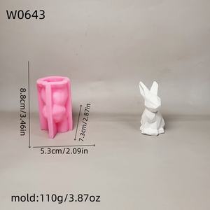 แม่พิมพ์หล่อเรซินแฮนด์เมดสไตล์ INS สำหรับตกแต่งแบบทำมือสำหรับเครื่องประดับกระต่ายทำจากซิลิโคน W0643เค้กเดสก์ท็อป - Product Image 2
