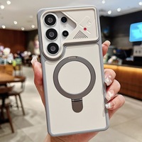 Support magnétique intégré pour appareil photo, coque de protection antichoc pour objectif, compatible avec Samsung S26 Ultra et iPhone 17 18, étui de charge sans fil