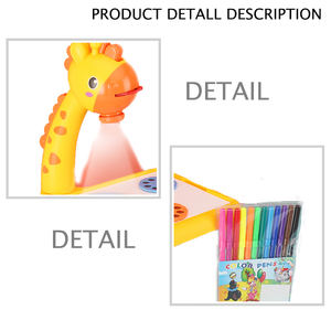 益智玩具系列儿童投影绘图玩具套装写字台迷你，黄色长颈鹿 - Product Image 4