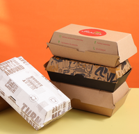 Boîte de restauration en carton ondulé, réutilisable, en aluminium, pour emporter, emballage alimentaire