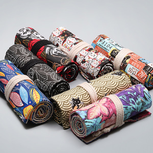Astuccio Portamatite Artigianale con Stampa Gufo, 12/24/36/48/72 Scomparti, Grande Capacità, per Ragazzi e Ragazze, per Matite Colorate e Materiali da Disegno - Product Image 2