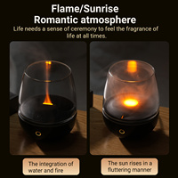 Diffuseur d'arômes portable FUSMLI ODM 5V, corps en verre 3D, 120 ml, type C, flamme de cristal, léger