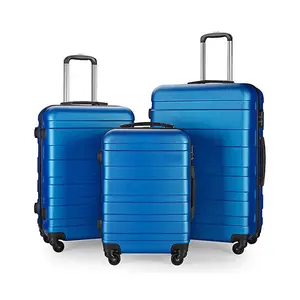 Professional manufacturer 20" 24" 28" PC/ABS 360 degree hard suitcase plastic handle luggage