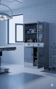 Armoire de <span class=keywords><strong>pharmacie</strong></span> en acier inoxydable <span class=keywords><strong>pour</strong></span> hôpital, laboratoire, <span class=keywords><strong>cuisine</strong></span> extérieure, école, clinique – Métal moderne <span class=keywords><strong>pour</strong></span> atelier et entrepôt - Product Image 2