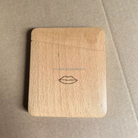 Boîte de rangement en bois de hêtre massif avec fermeture magnétique et logo gravé, étui de voyage portable en bois pour ruban adhésif buccal, porte-cartes