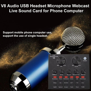<span class=keywords><strong>Carte</strong></span> <span class=keywords><strong>son</strong></span> audio V8 - Interface audio externe USB <span class=keywords><strong>pour</strong></span> enregistrement en studio, streaming en direct et karaoké <span class=keywords><strong>pour</strong></span> <span class=keywords><strong>PC</strong></span>, téléphone, <span class=keywords><strong>guitare</strong></span> et casque - Product Image 3