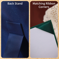 Porta Certificados Personalizado con Cintas en las Esquinas y Soporte Trasero, Elegante Carpeta de Papel para Diplomas, Premios, Presentaciones y Exhibiciones