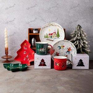 Life-Word Christmas Casse-Noisette Assiettes en céramique Ensemble de vaisselle avec imprimés de conte de fées festif Décoration de maison de vacances Plats et assiettes - Product Image 1