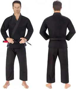High Quality Custom 100% Pearl Weave kimono jiu jitsu gi black judo gi uniform