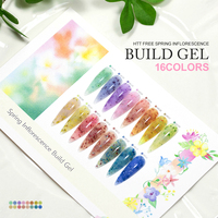 CAIXUAN Gel de Construction Printemps Inflorescence Sans HEMA ni TPO, Gel Dur Autolissant à Faible Chaleur, Gel d'Extension pour Ongles