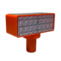 Feu de signalisation solaire pour cône de signalisation routière avec LED haute luminosité, en ABS et PC, clignotant pour la sécurité nocturne