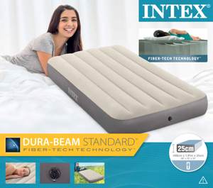 Colchón <span class=keywords><strong>Inflable</strong></span> Individual <span class=keywords><strong>Intex</strong></span> 64102 para Interiores y Exteriores con Superficie Aterciopelada - Product Image 4