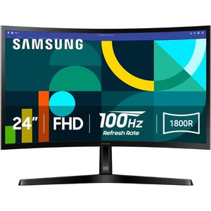 Monitor Curvo para Computadora Samsung de 24 Pulgadas, Serie Essential S3, FHD, 1800R, con Modo de Juego de 100 Hz, Comodidad Ocular Avanzada para Puerto HDMI - Product Image 3