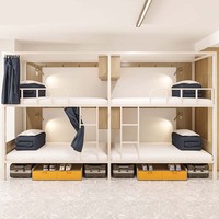 Lit superposé moderne en métal pour le personnel des auberges de jeunesse, dortoirs et espaces de vie avec design silencieux