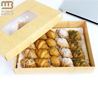 Boîte à pâtisserie personnalisée jetable pour mini-sandwichs au poulet et au jambon, en papier kraft, pour frites et hamburgers, emballage rapide pour la restauration rapide