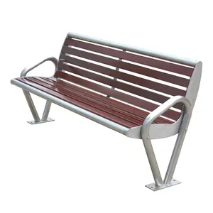 outdoor 2 seater wood slat bench seat public park cast iron seating bench outside garden patio long chair bench with backrest