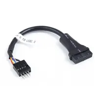Cable convertidor de 15cm de 20 pines a 9 pines, adaptador de puente de cable USB2.0 USB3.0 de 20 pines macho a 9 pines hembra, cable de extensión para placa base de PC
