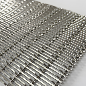 316L 스테인레스 스틸 일반 직조 어쿠스틱 메쉬 ISO 14001 인증 색상 전기 영동 알루미늄 천장 두바이 박람회 스타일 - Product Image 2