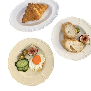 Solhui <span class=keywords><strong>assiette</strong></span> en céramique en dentelle gaufrée de style coréen, <span class=keywords><strong>assiette</strong></span> de petit déjeuner créative <span class=keywords><strong>assiette</strong></span> de crème de <span class=keywords><strong>dessert</strong></span> - Product Image 5
