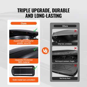 DB Wholesale 14 Cubic Feet ABS Roofbox PVC Cargo Carrier Almacenamiento de equipaje para SUVs y coches Rooftop Cargo Roofbox - Product Image 5