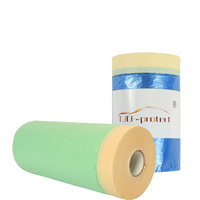 Film de masquage plastique protecteur pour peinture, pré-encollé, 0,45x20m, 0,55x20m, 1,1x25m, 2,7x25m ou sur mesure (OEM/ODM), vente en gros 2026