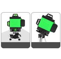 Niveau laser rotatif industriel vert à ligne croisée, auto-nivelant, 16 lignes 3D, précision 1,5 mm, 1 kg