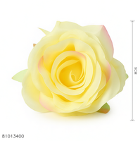 Têtes de roses artificielles ivoire sans tige, roses artificielles pour l'artisanat, la décoration de mariage et de fête