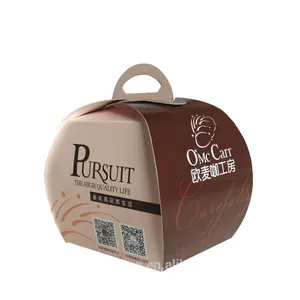 Baskı katlanabilir gıda ambalaj karton kağıt bardak kek pastane kutuları fırın ürünleri