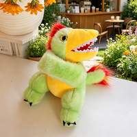 Bracelet claquant dinosaure mignon en peluche, jouet en peluche doux, bracelet à pression pour enfants, idéal pour les cadeaux et les fêtes