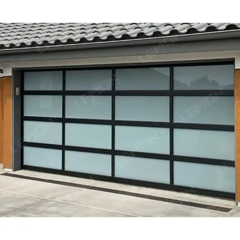 Жилой Американский секционный металлический дом автоматические ворота алюминиевые дымовые стеклянные современные двери Garag