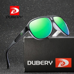 Lunettes de soleil polarisées DUBERY pour hommes, protection UV400, style aviation, monture couleur thé, activités de plein air, 2026 D163, forme ronde - Product Image 1