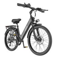 Bicicleta Eléctrica de Ciudad GOKEEP EP26ST con Motor Trasero de 48V 10.4AH 250W, Neumático Grueso de 26 Pulgadas, para Carretera y Nieve, Fabricada por OEM ODM