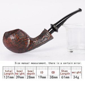 Handmade Pufferfish Pipe Rosewood Photinia Root Burl German Cumberland Mouthpiece Straight Type Tobacco Pipe For Men - Product Image 5