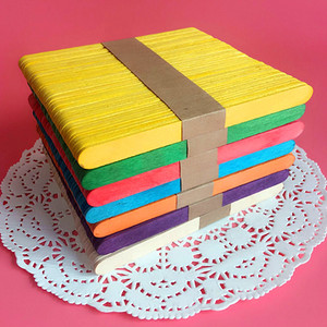 Bán buôn dùng một lần bằng gỗ Ice Cream Sticks tùy chỉnh bao bì 50 cái bằng gỗ Popsicle gậy hỗ trợ tùy biến OEM/ODM - Product Image 4